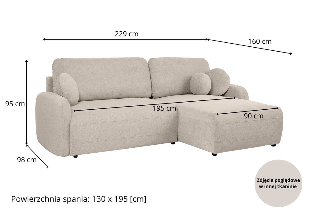 BLISS small corner sofa with sleeping function and storage