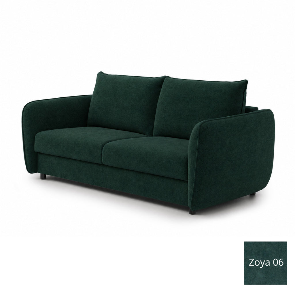 Sofa BAMBI 2,5 osobowa z funkcją spania stelaż włoski PRO z materacem 140 cm