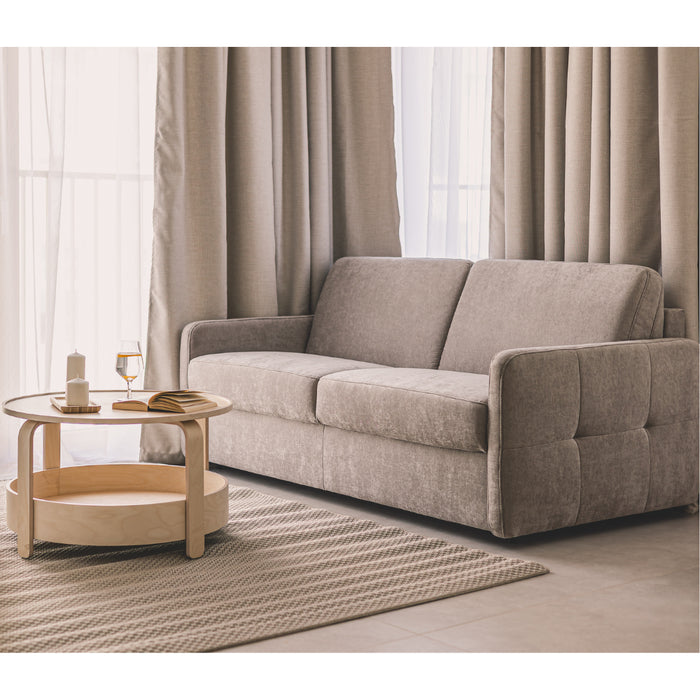 Sofa EMA 2 osobowa z funkcją spania codziennego stelaż włoski z materacem 120 cm