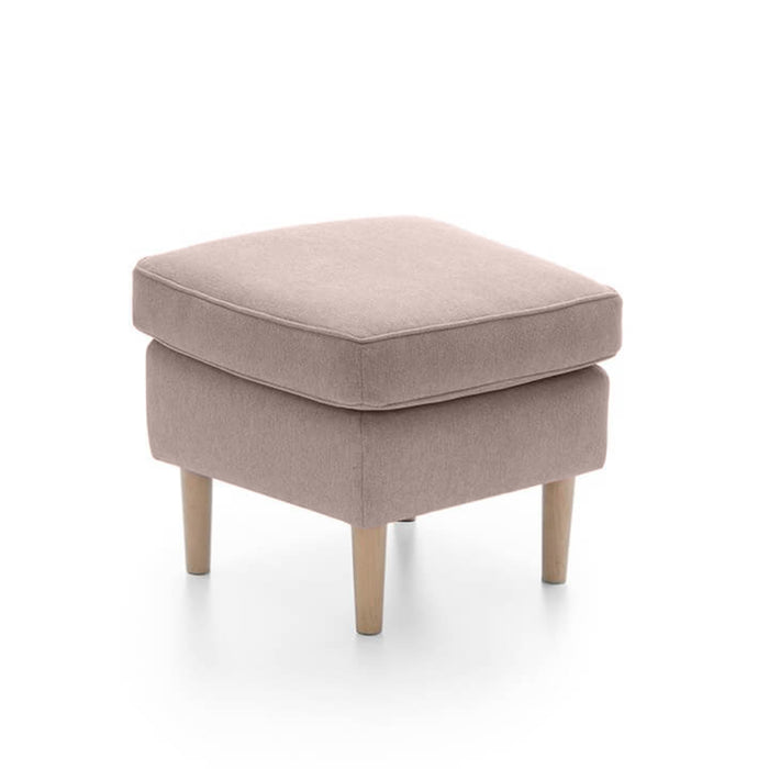 VOSS wing armchair quilted on wooden legs