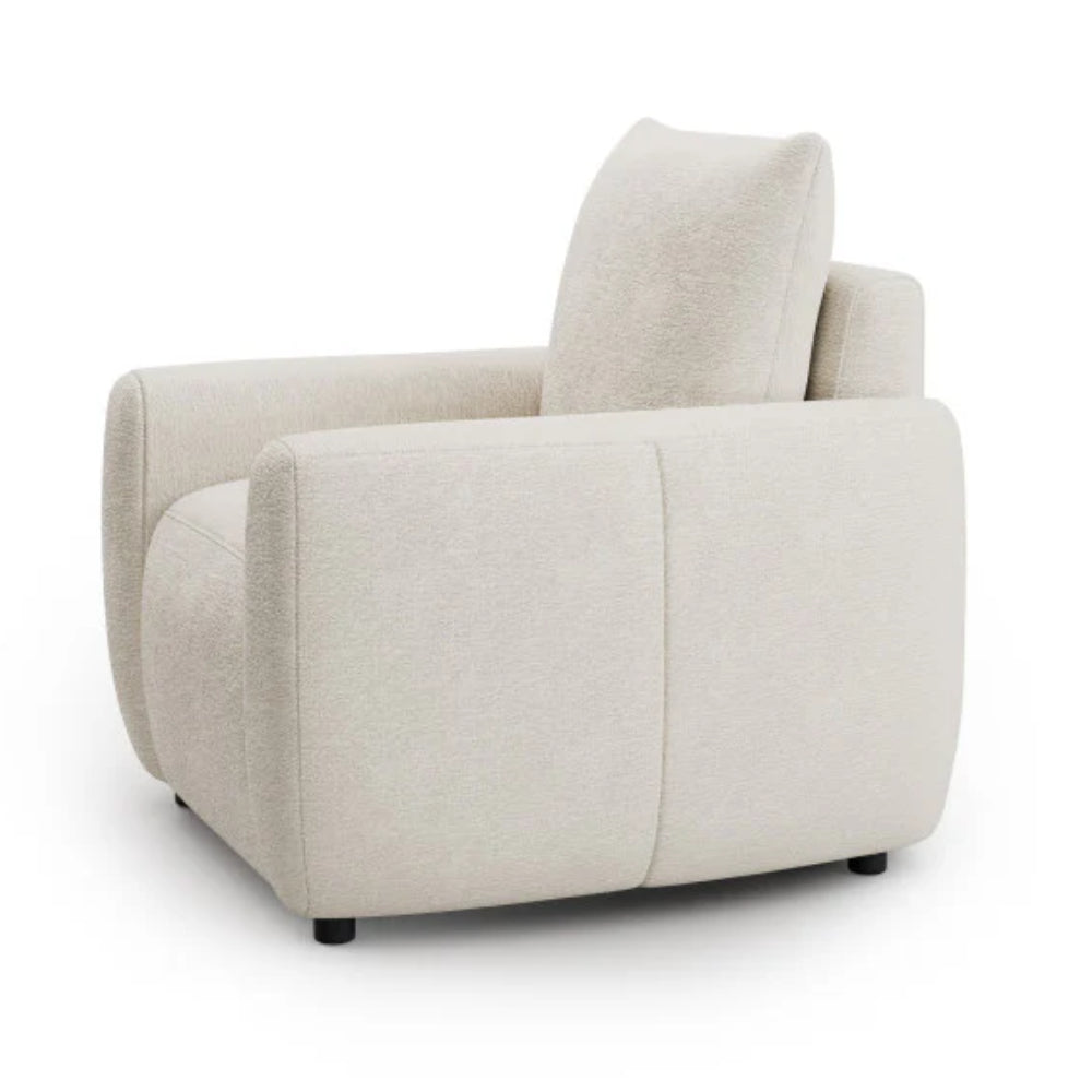 Fotel SHAGGY wypoczynkowy obły z podłokietnikami