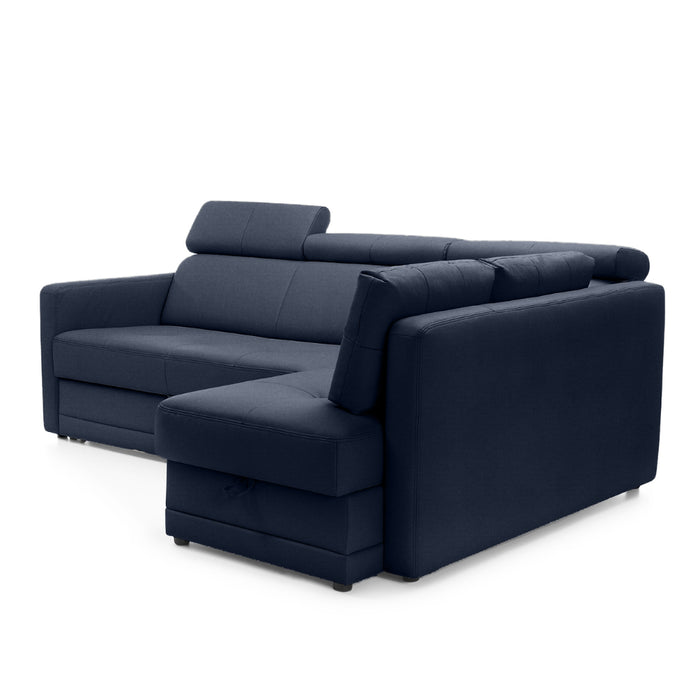 Large corner sofa FLEXI with sleeping function DL and bedding container