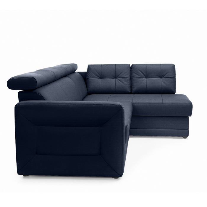Large corner sofa FLEXI with sleeping function DL and bedding container