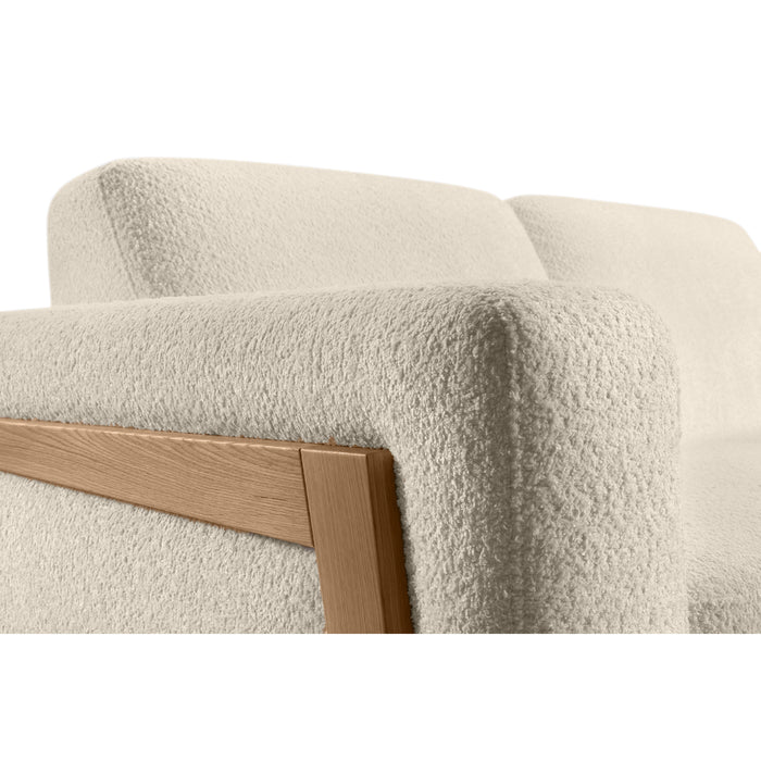 HANDY corner sofa, extendable with a container on legs 
