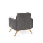 NAPPA lounge armchair quilted on wooden legs