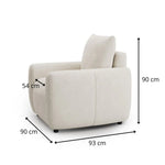 Fotel SHAGGY wypoczynkowy obły z podłokietnikami