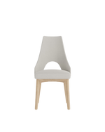 AURA upholstered chair on wooden legs