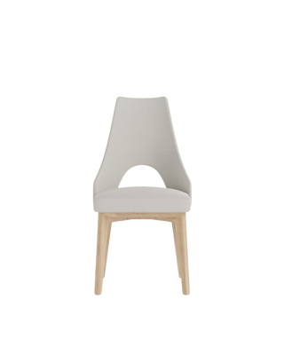AURA upholstered chair on wooden legs
