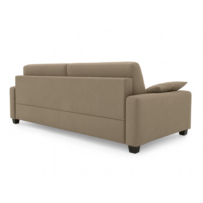 Sofa AURA 3 osobowa z funkcją spania codziennego stelaż włoski z materacem 160 cm na drewnianych nóżkach