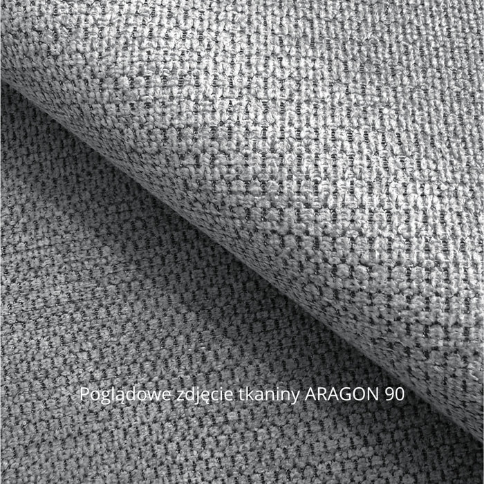 Sofa EMA 2,5 osobowa z pojemnikiem i funkcją spania codziennego stelaż włoski z materacem 140 cm