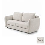 Sofa BAMBI 2 osobowa z funkcją spania stelaż włoski PRO z materacem 120 cm i pojemnikiem