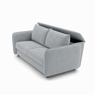 Sofa BAMBI 3 osobowa z funkcją spania stelaż włoski PRO z materacem 160 cm i pojemnikiem