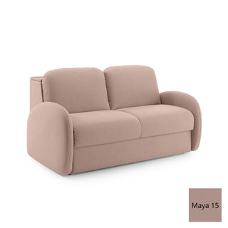 Sofa BELLA 2 osobowa z funkcją spania stelaż włoski z materacem 120 cm i pojemnikiem