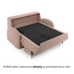 Sofa BELLA 2 osobowa z funkcją spania stelaż włoski z materacem 120 cm i pojemnikiem