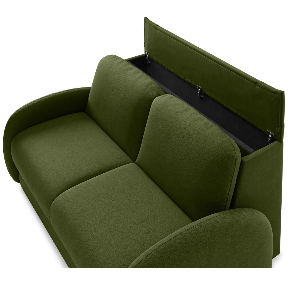 Sofa BELLA 2,5 osobowa z funkcją spania stelaż włoski z materacem 140 cm i pojemnikiem