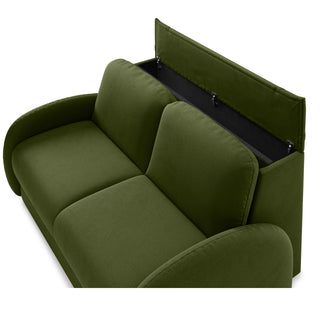 Sofa BELLA 2,5 osobowa z funkcją spania stelaż włoski z materacem 140 cm i pojemnikiem