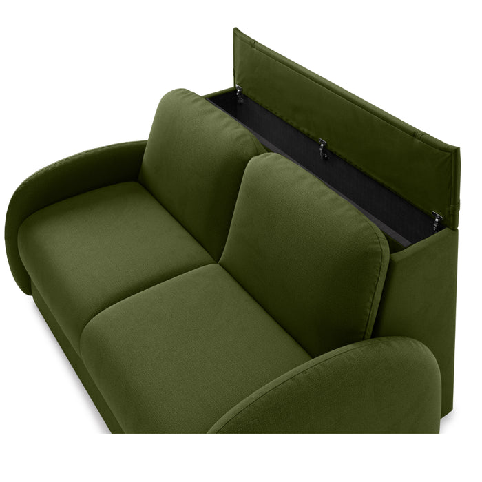 Sofa BELLA 2,5 osobowa z funkcją spania stelaż włoski z materacem 140 cm i pojemnikiem