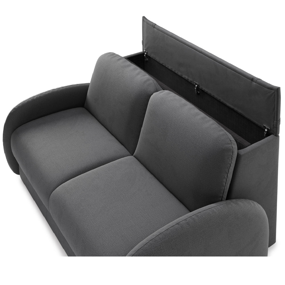 Sofa BELLA 3 osobowa z funkcją spania stelaż włoski z materacem 160 cm i pojemnikiem