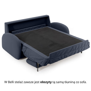 Sofa BELLA 3 osobowa z funkcją spania stelaż włoski z materacem 160 cm