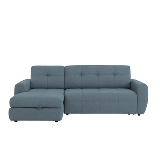 Narożnik BUDDY rozkładany elektrycznie na przycisk z pojemnikiem na pościel