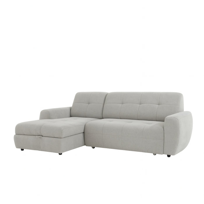 Narożnik BUDDY rozkładany elektrycznie na przycisk z pojemnikiem na pościel