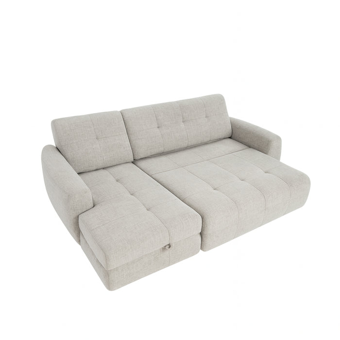 Narożnik BUDDY rozkładany elektrycznie na przycisk z pojemnikiem na pościel