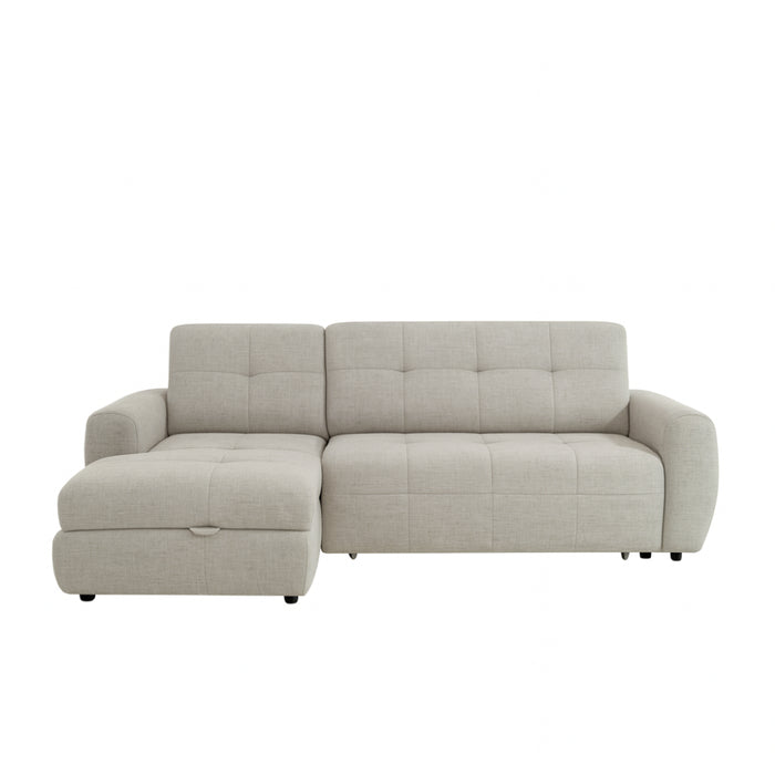 Narożnik BUDDY rozkładany elektrycznie na przycisk z pojemnikiem na pościel