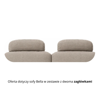 Sofa BELLA 2,5 osobowa z funkcją spania stelaż włoski z materacem 140 cm i pojemnikiem