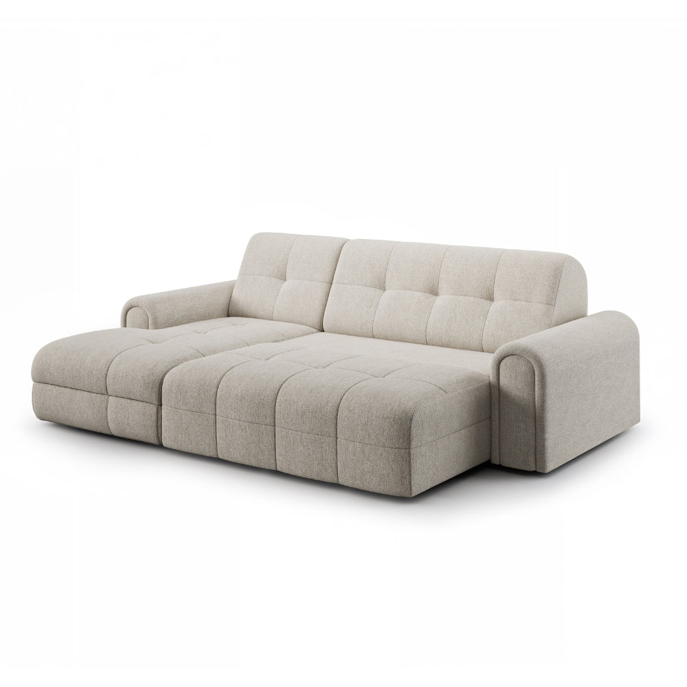 Narożnik CLOUD rozkładany elektrycznie na przycisk z pojemnikiem na pościel