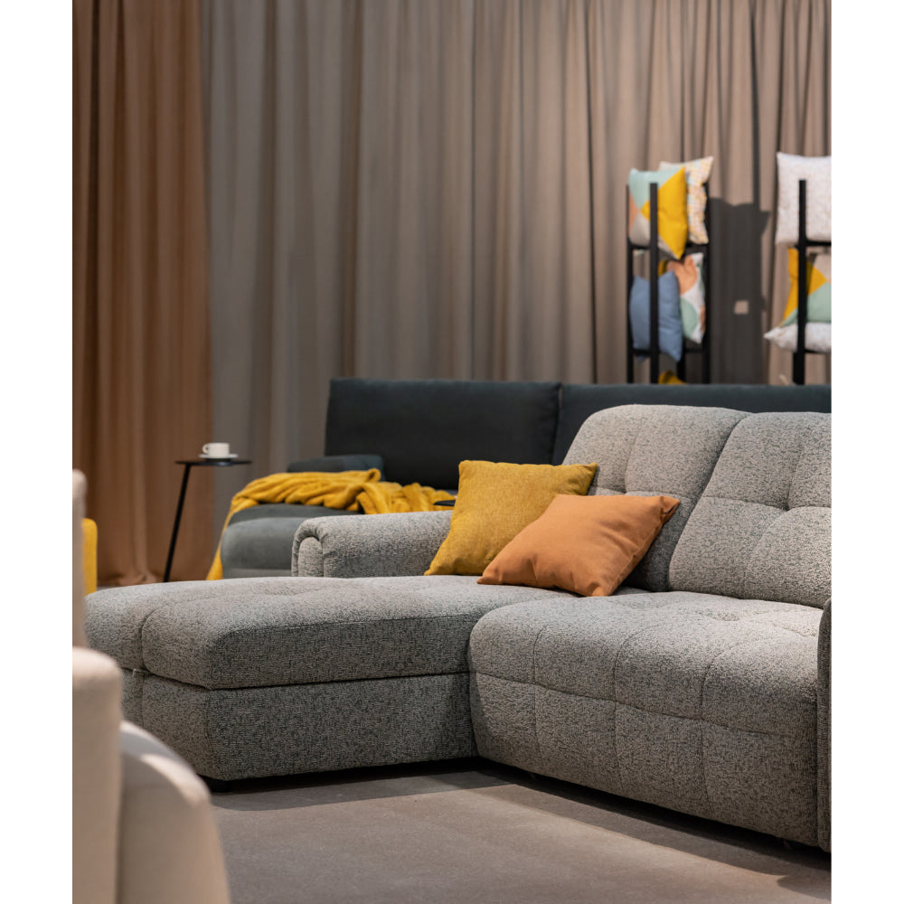 CLOUD corner sofa with electric button extension and bedding container