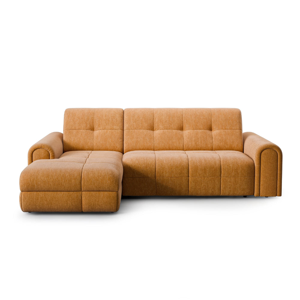 Narożnik CLOUD rozkładany elektrycznie na przycisk z pojemnikiem na pościel