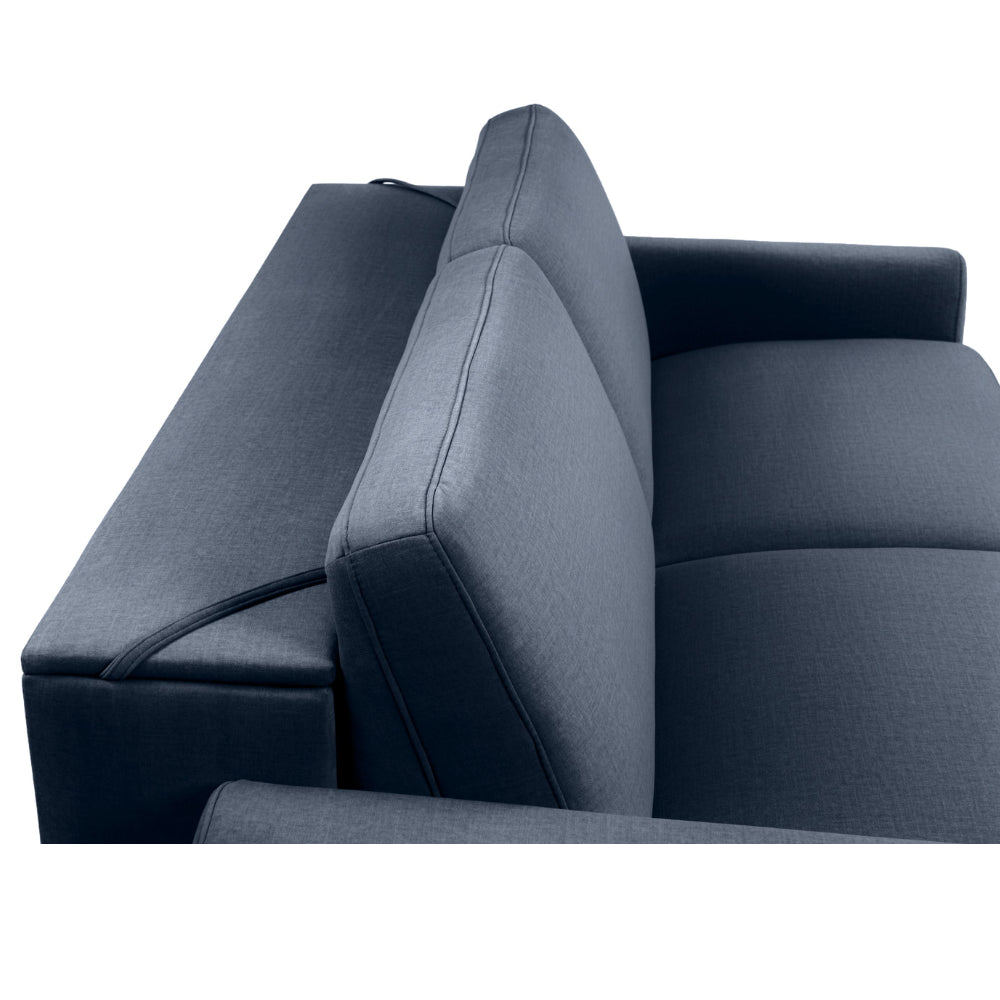 Sofa DOLLY 2,5 osobowa z funkcją spania stelaż włoski z materacem 140 cm i pojemnikiem