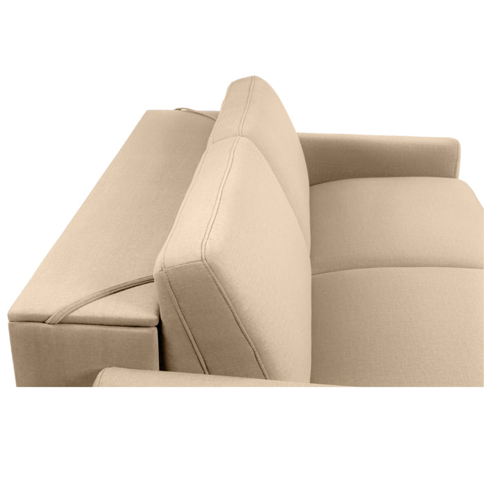 Sofa DOLLY 2 osobowa z funkcją spania stelaż włoski z materacem 120 cm i pojemnikiem