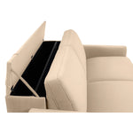 Sofa DOLLY 2 osobowa z funkcją spania stelaż włoski z materacem 120 cm i pojemnikiem