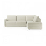 Narożnik DOLLY z otomaną funkcja spania codziennego stelaż włoski z materacem 120 cm i pojemnikiem na pościel