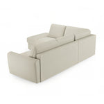 Narożnik DOLLY z otomaną funkcja spania codziennego stelaż włoski z materacem 120 cm i pojemnikiem na pościel