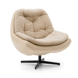 Fotel DIM pikowany na czarnej metalowej nodze