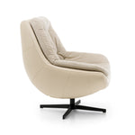 Fotel DIM pikowany na czarnej metalowej nodze