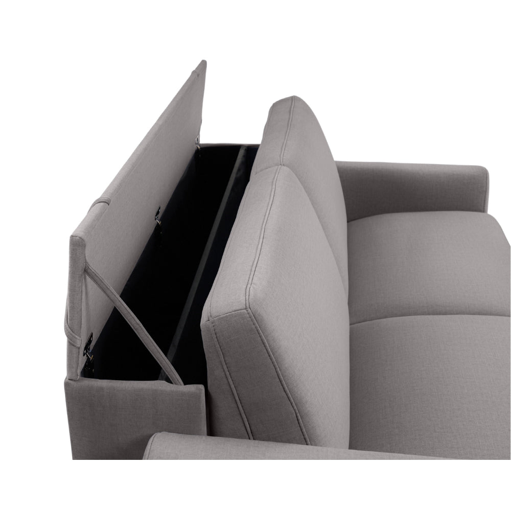 Sofa DOLLY 3 osobowa z funkcją spania stelaż włoski z materacem 160 cm i pojemnikiem