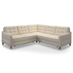 Narożnik MOMO rozkładany z pojemnikiem L-kształtny skórzany