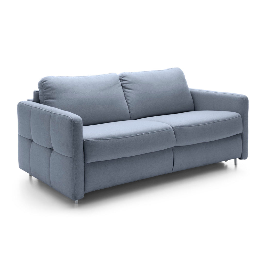 Sofa EMA 2,5 osobowa z funkcją spania codziennego stelaż włoski z materacem 140 cm
