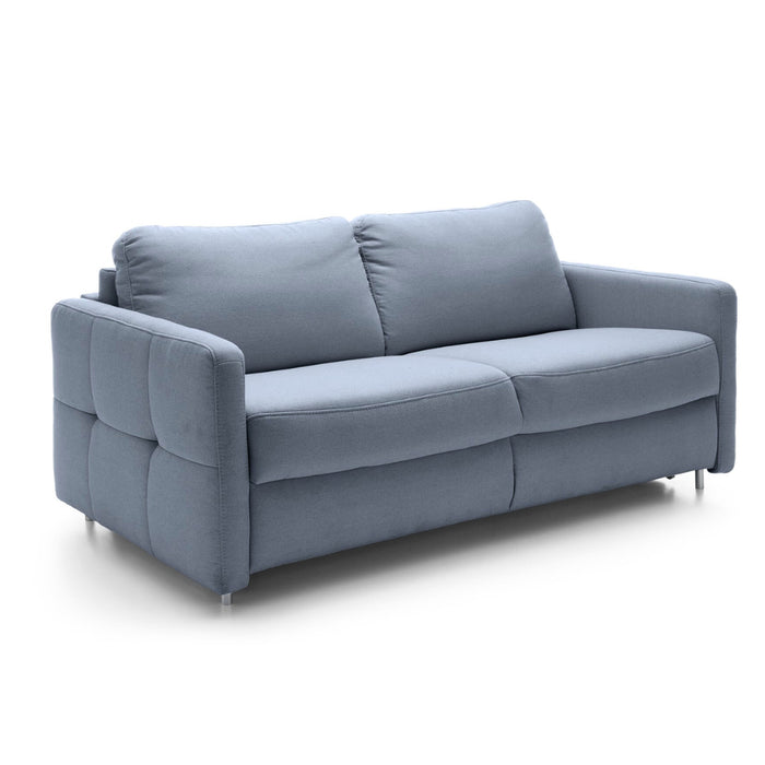 Sofa EMA 2,5 osobowa z funkcją spania codziennego stelaż włoski z materacem 140 cm