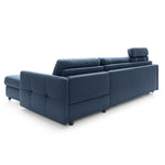 Narożnik EMA z funkcją spania codziennego stelaż włoski z materacem 160 cm i pojemnikiem na pościel