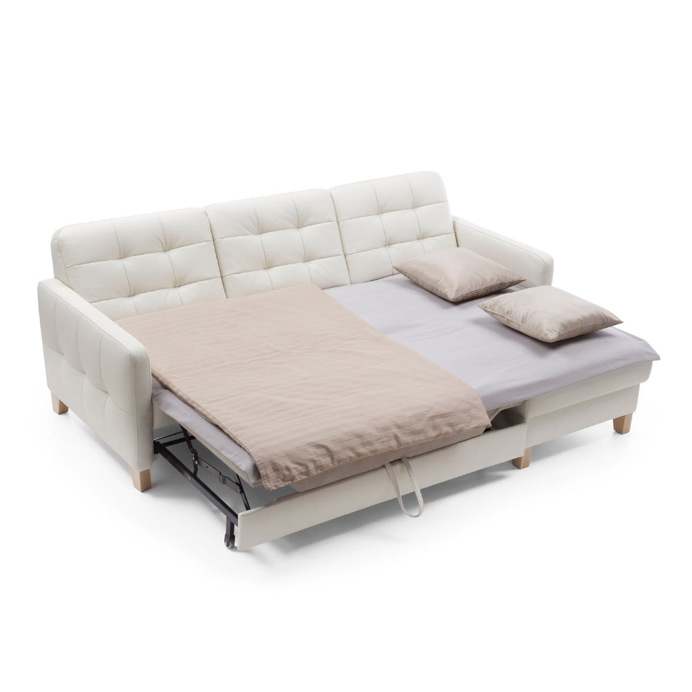 Narożnik ELIO z funkcją spania i pojemnikiem na pościel