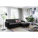 Narożnik ELIO z funkcją spania i pojemnikiem na pościel