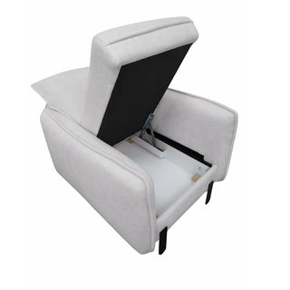 Fotel BJORK z skrzynią pod siedziskiem na metalowych nóżkach