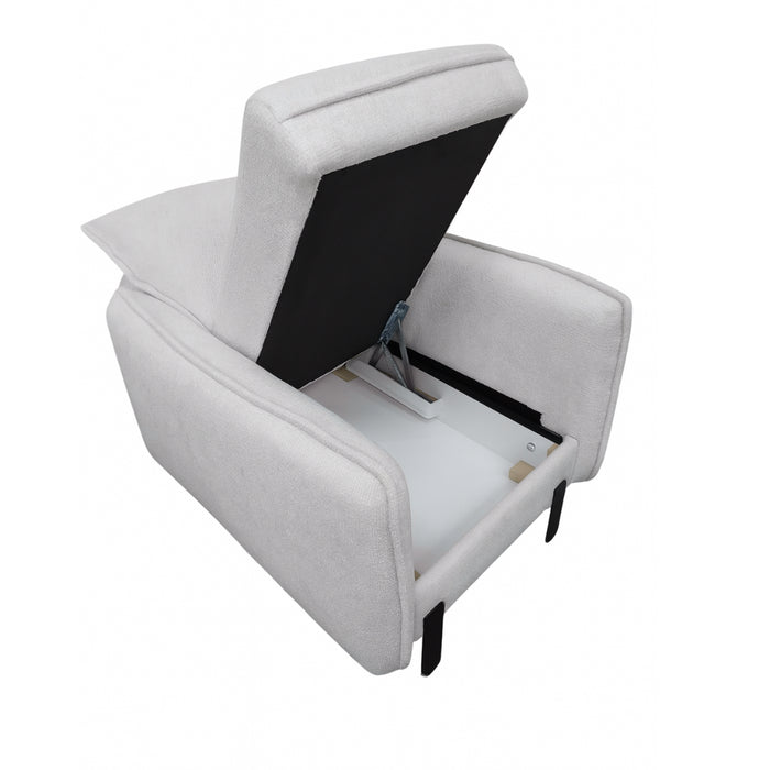 Fotel BJORK z skrzynią pod siedziskiem na metalowych nóżkach