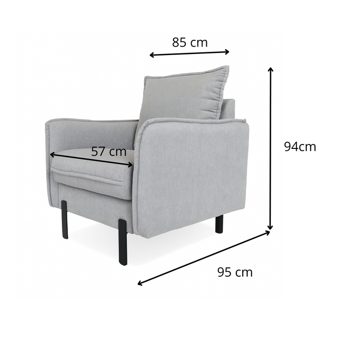 Fotel BJORK z skrzynią pod siedziskiem na metalowych nóżkach