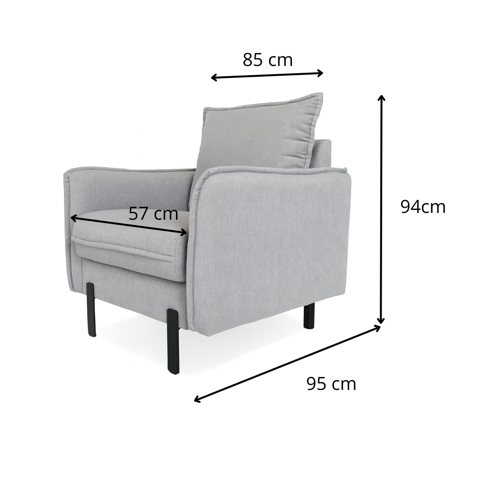 Fotel BJORK z skrzynią pod siedziskiem na metalowych nóżkach