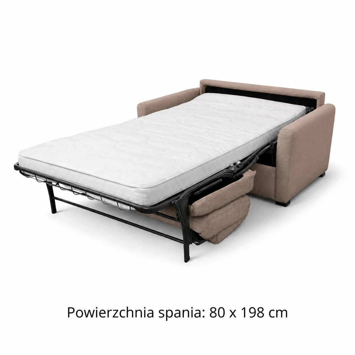 RADIUS armchair with daily sleeping function, Italian frame with 80 cm mattress